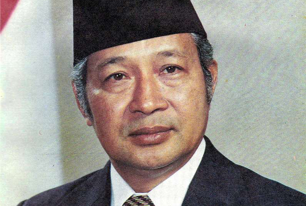 A portrait of President Soeharto of Indonesia, taken in 1978 (photograph via Wikimedia Commons)